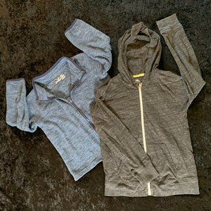 Athletic Works & Jumping Beans: Set of 2 lightweight zip-up sweaters